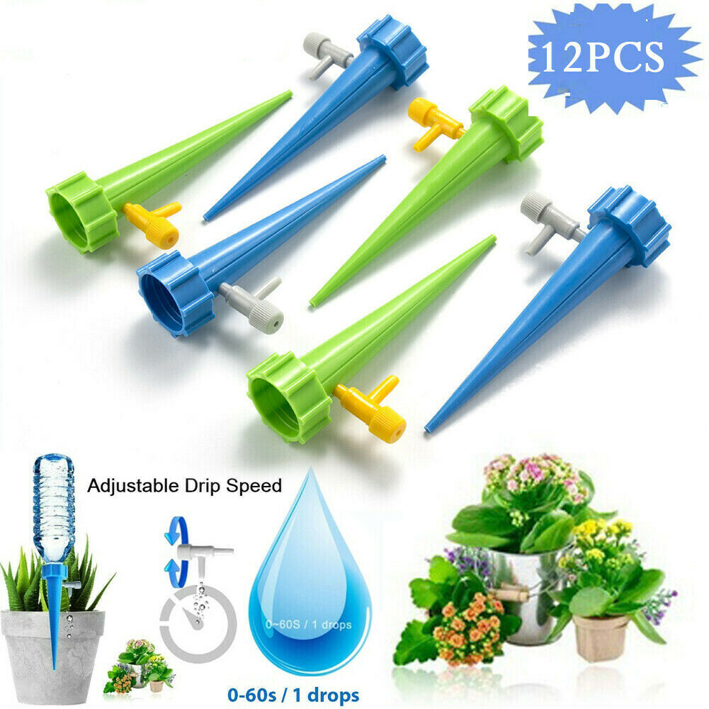 Plant Self Watering Spikes Garden Drip Irrigation Stakes 12 Packs - Dealjas