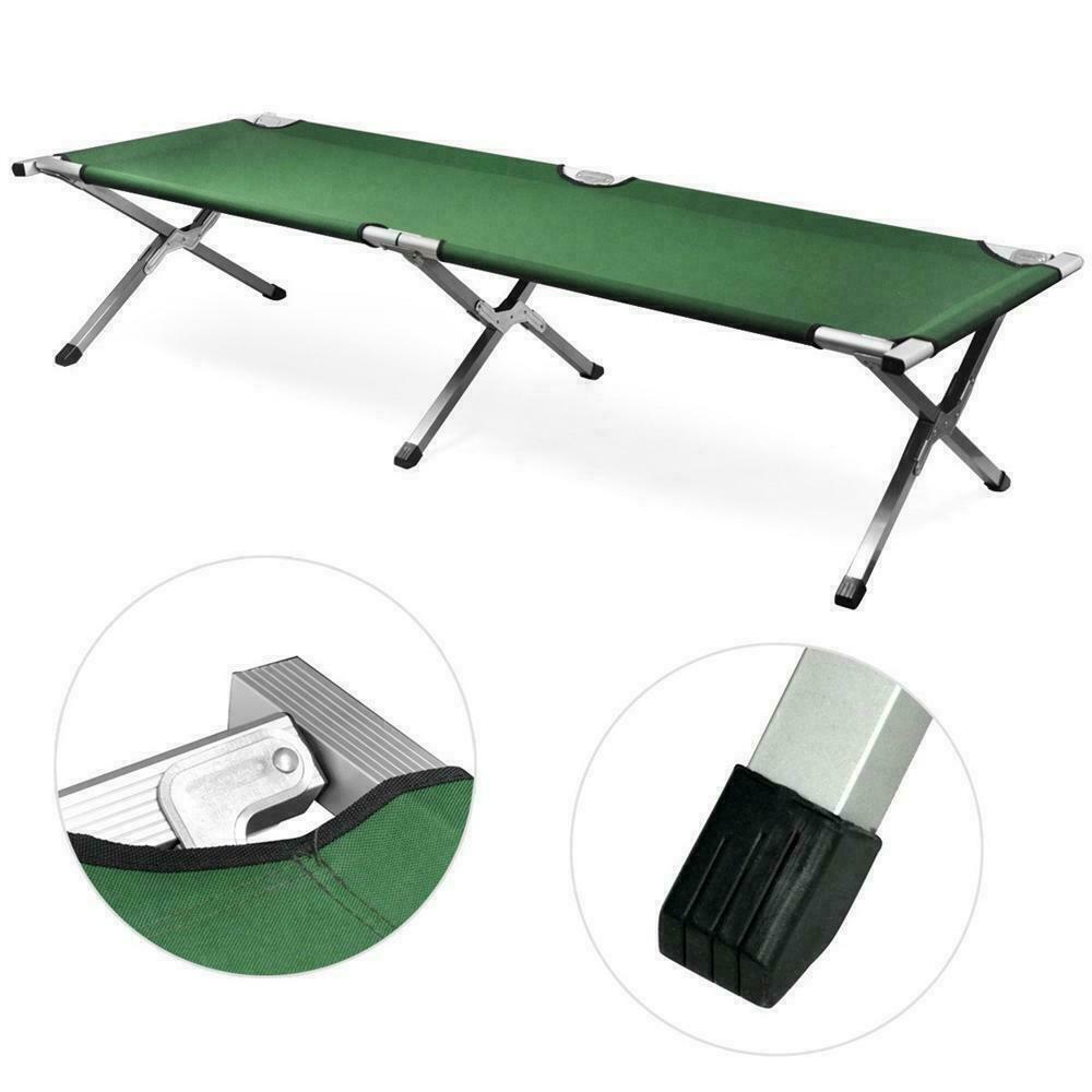 Portable Fold Up Bed for Camping Military Style with Bag - Dealjas