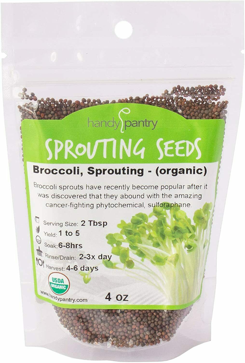 Non GMO Organic Broccoli Sprouting Seed Starter Kit Micro Green Seeds - Dealjas