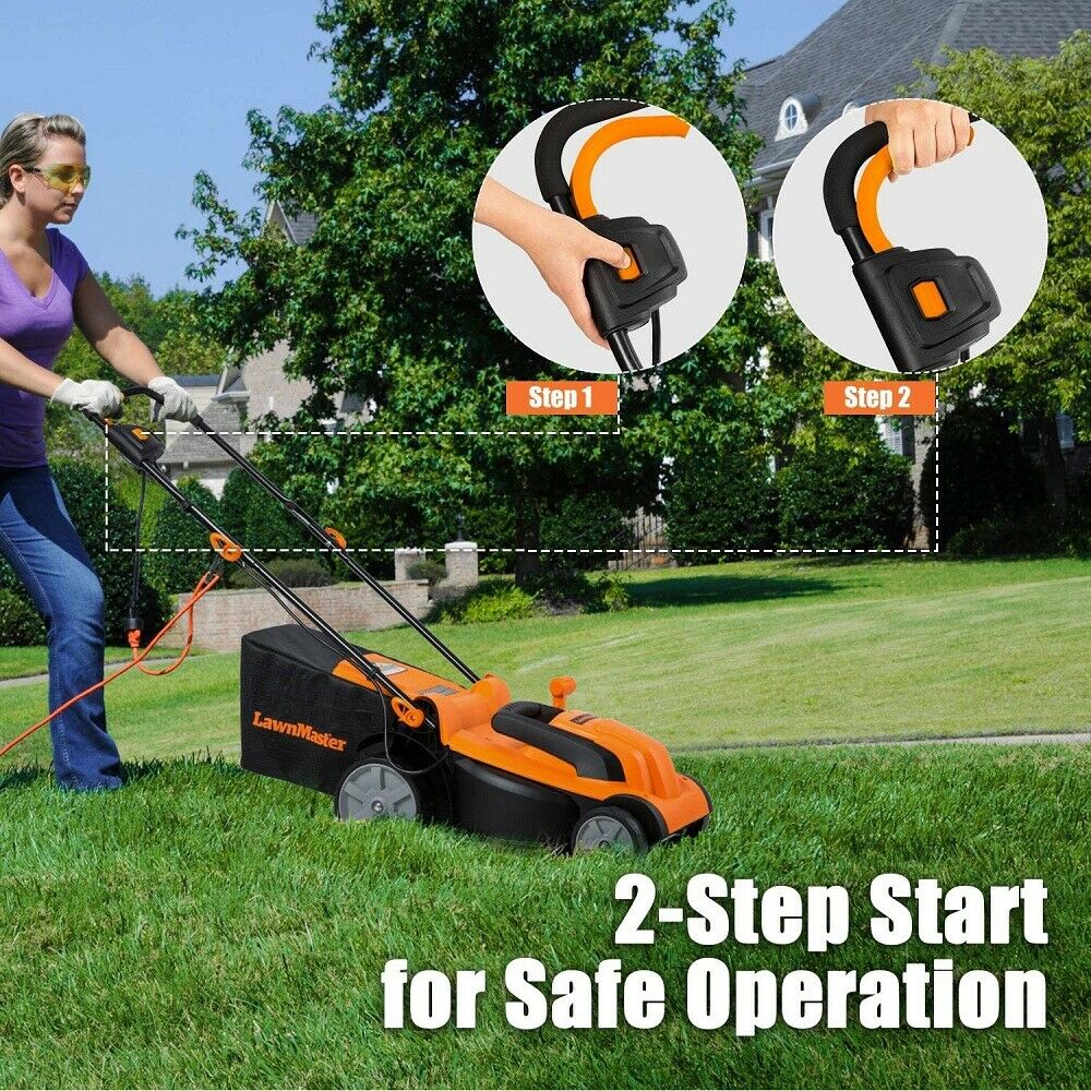 Electric Lawn Mower Corded Garden Cleaners Grass Trimmer Push Mower - Dealjas