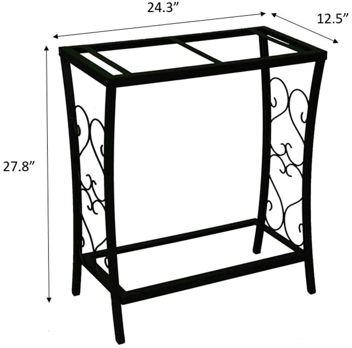 Aquarium Stand 20 Gallon Metal Fish Tank Small Animal Stand Black - Dealjas