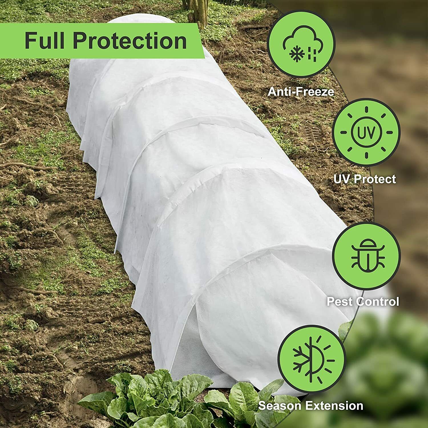 Floating Row Crop Cover Frost Blanket Garden Fabric Freeze Protection - Dealjas