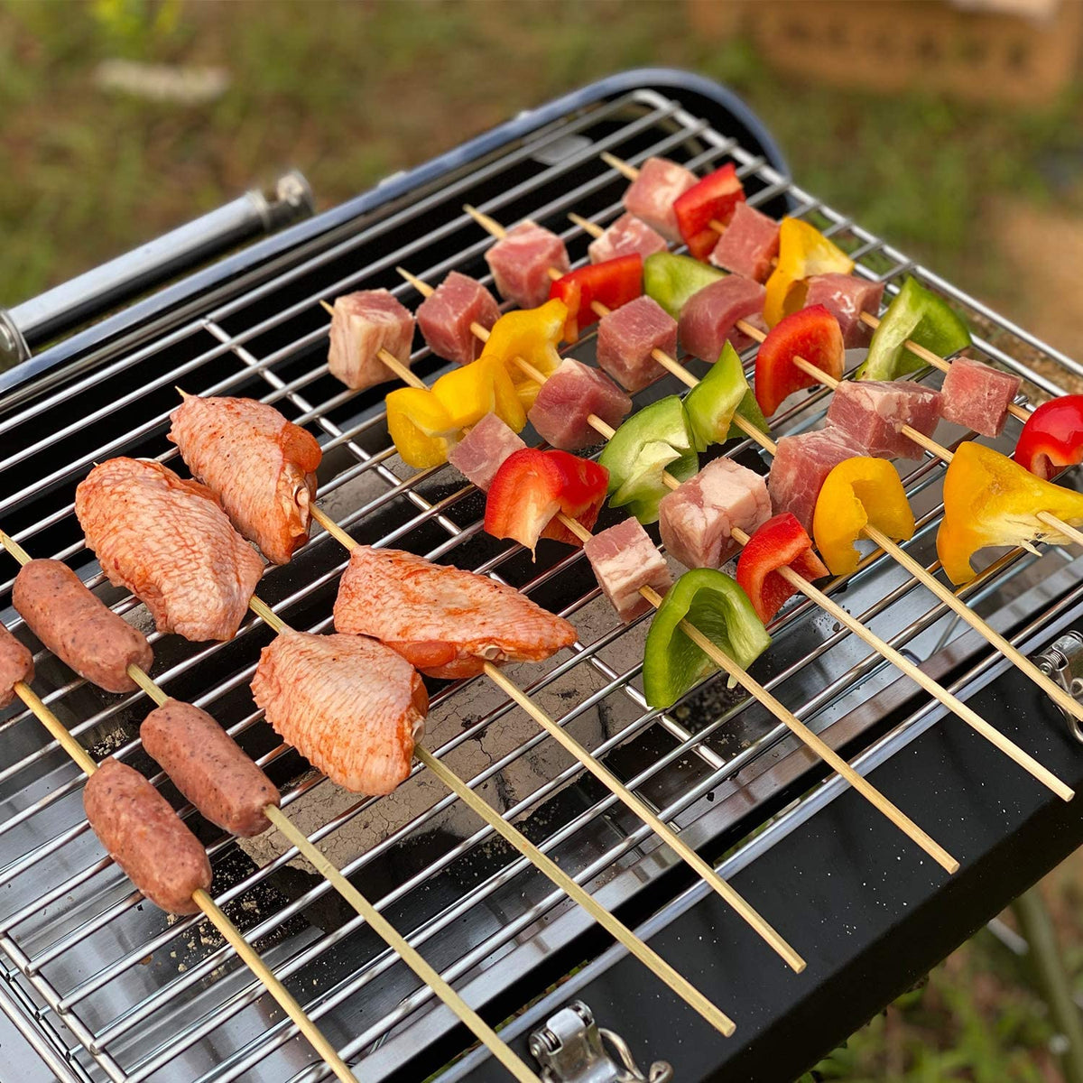 Portable Charcoal Grill Barbecue Small Camping Tabletop BBQ Cooking - Dealjas