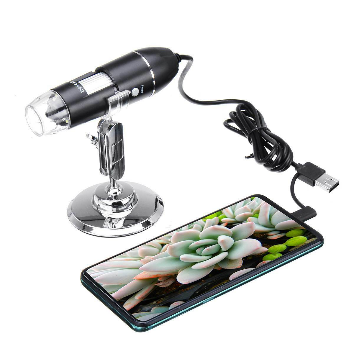 USB Digital Microscope 1600X Handheld Portable Plugable Zoom Scope - Dealjas