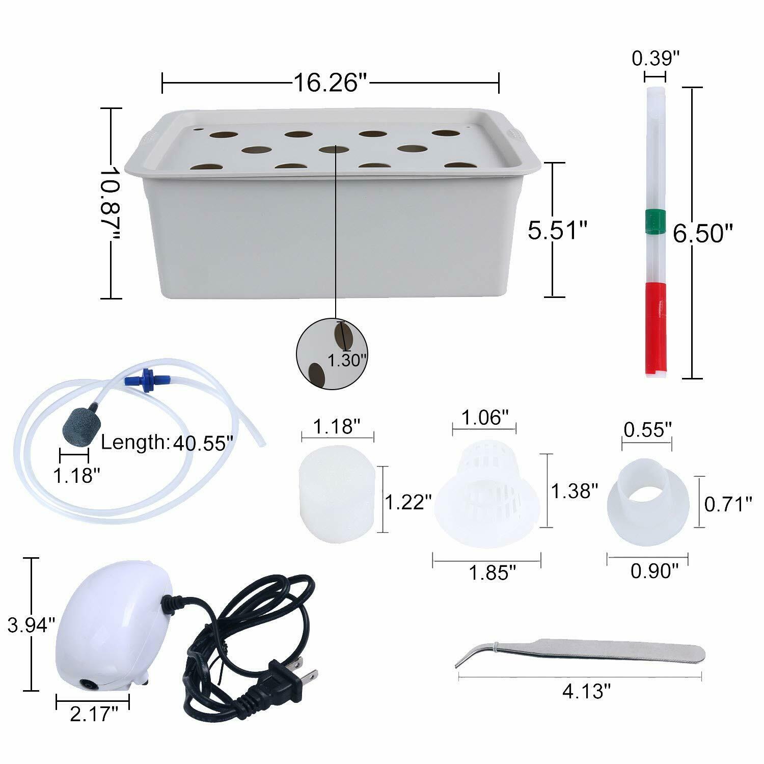 Hydroponic Grow System Kit 11 Indoor Garden Herb Plant Vegetable Sites - Dealjas