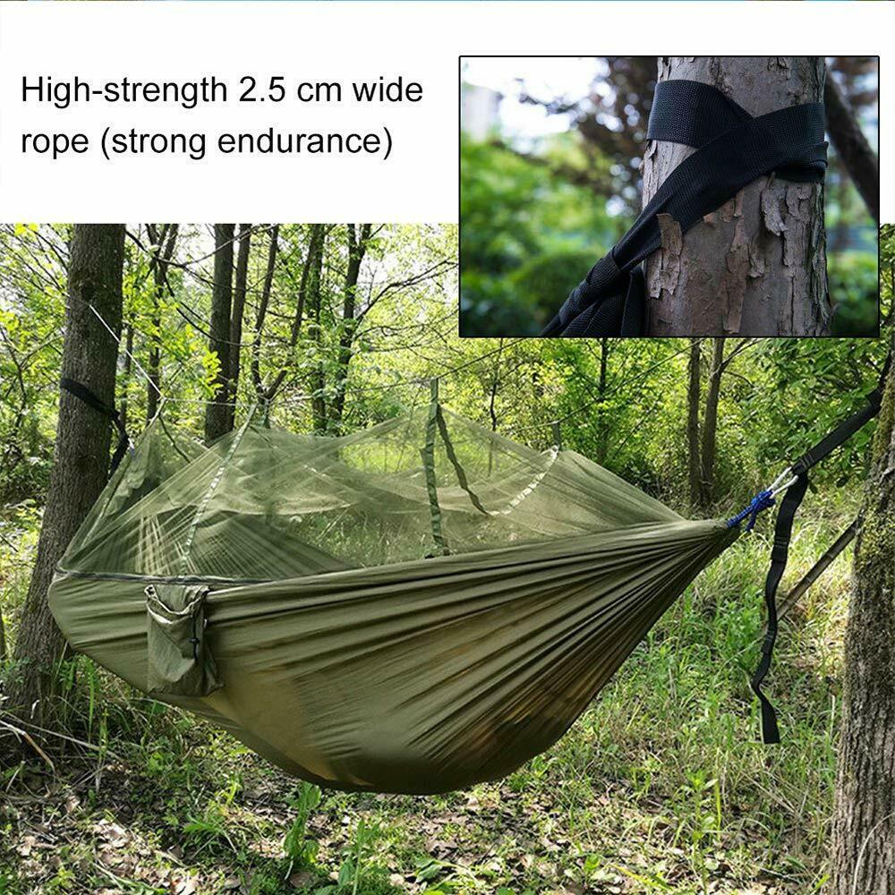 Camping Hammock with Mosquito Net Outdoor Hanging Sleeping Swing Chair - Dealjas