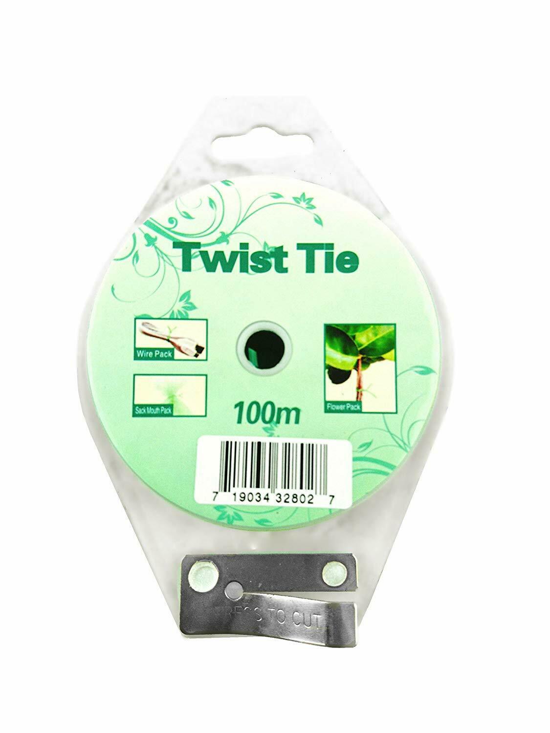 Plant Tie Soft Garden Twist Ties Green Tape Vine Support With Cutter - Dealjas