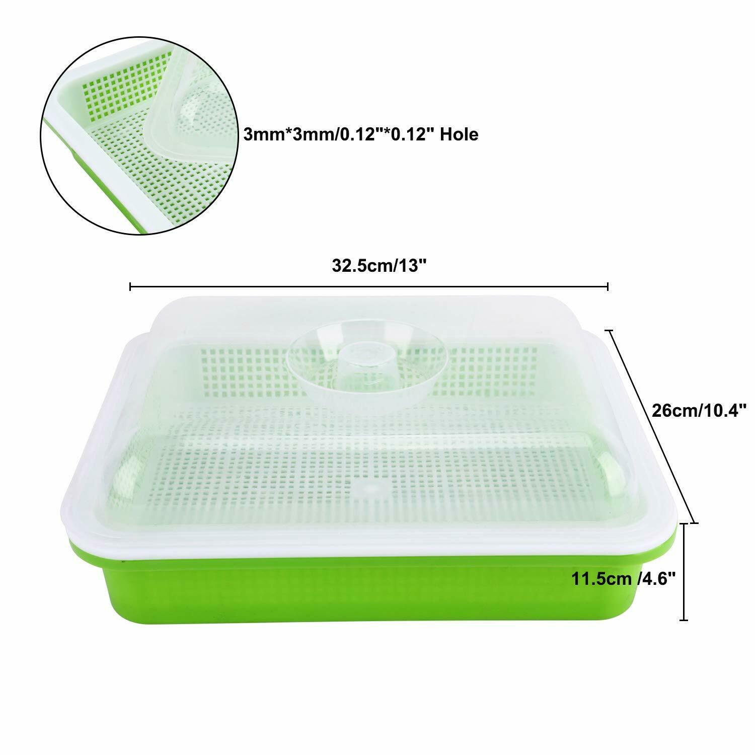 Seed Starting Trays Germination Plastic Seedling Tray with Dome 5 Packs - Dealjas