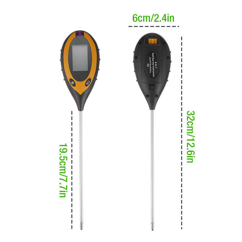 Digital PH Soil Tester Nutrient Moisture Test Meter Plant Sensor - Dealjas