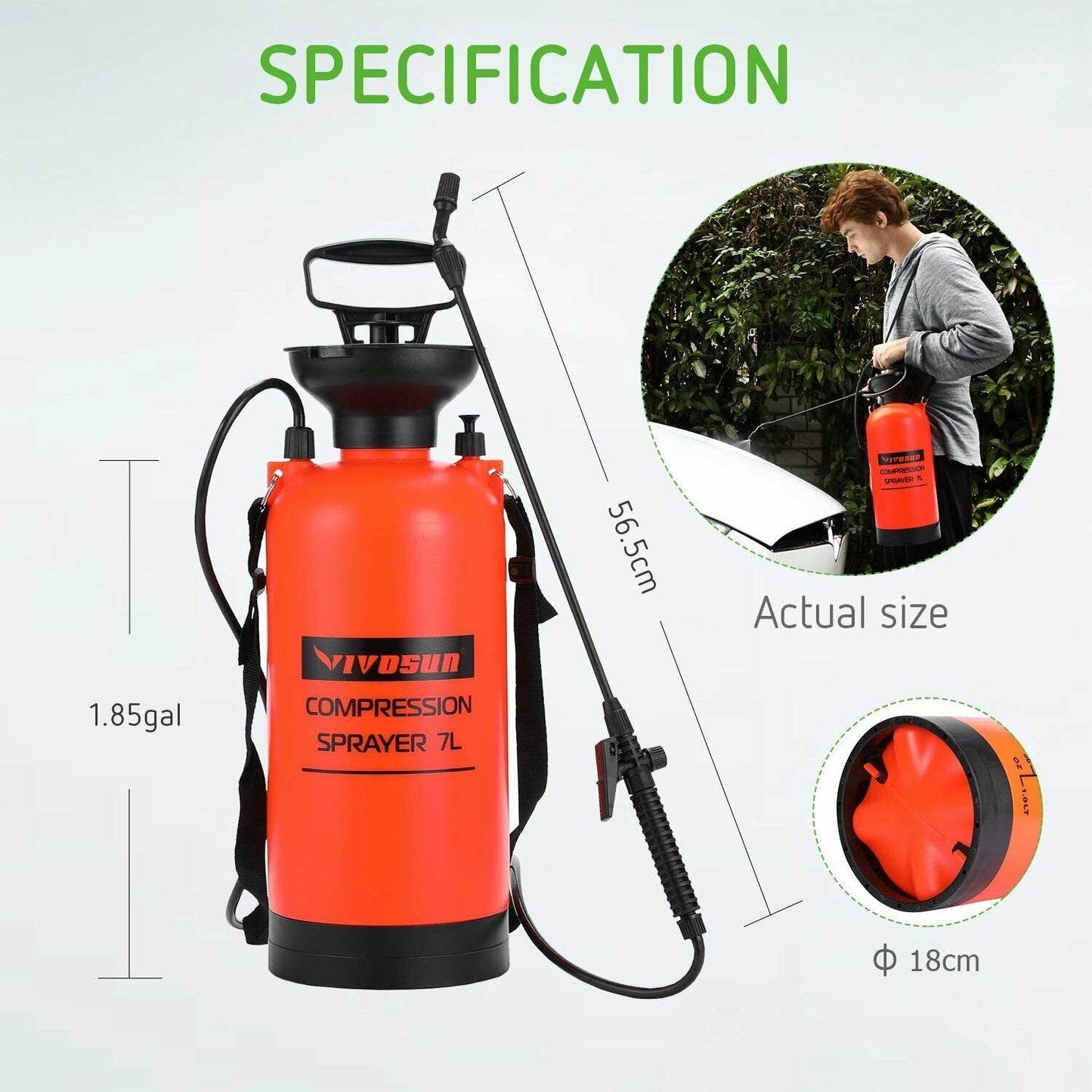 Pump Pressure Sprayer with Relief Valve Handheld Garden Spray 2 Gallon - Dealjas