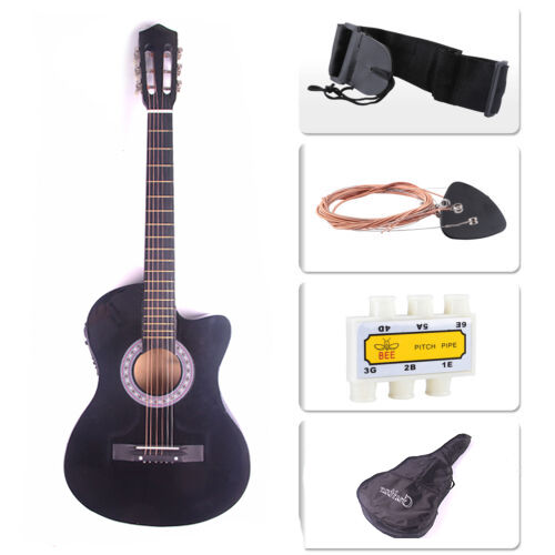 Acoustic Guitar Bundle Instrument for Beginner with Case and Strap