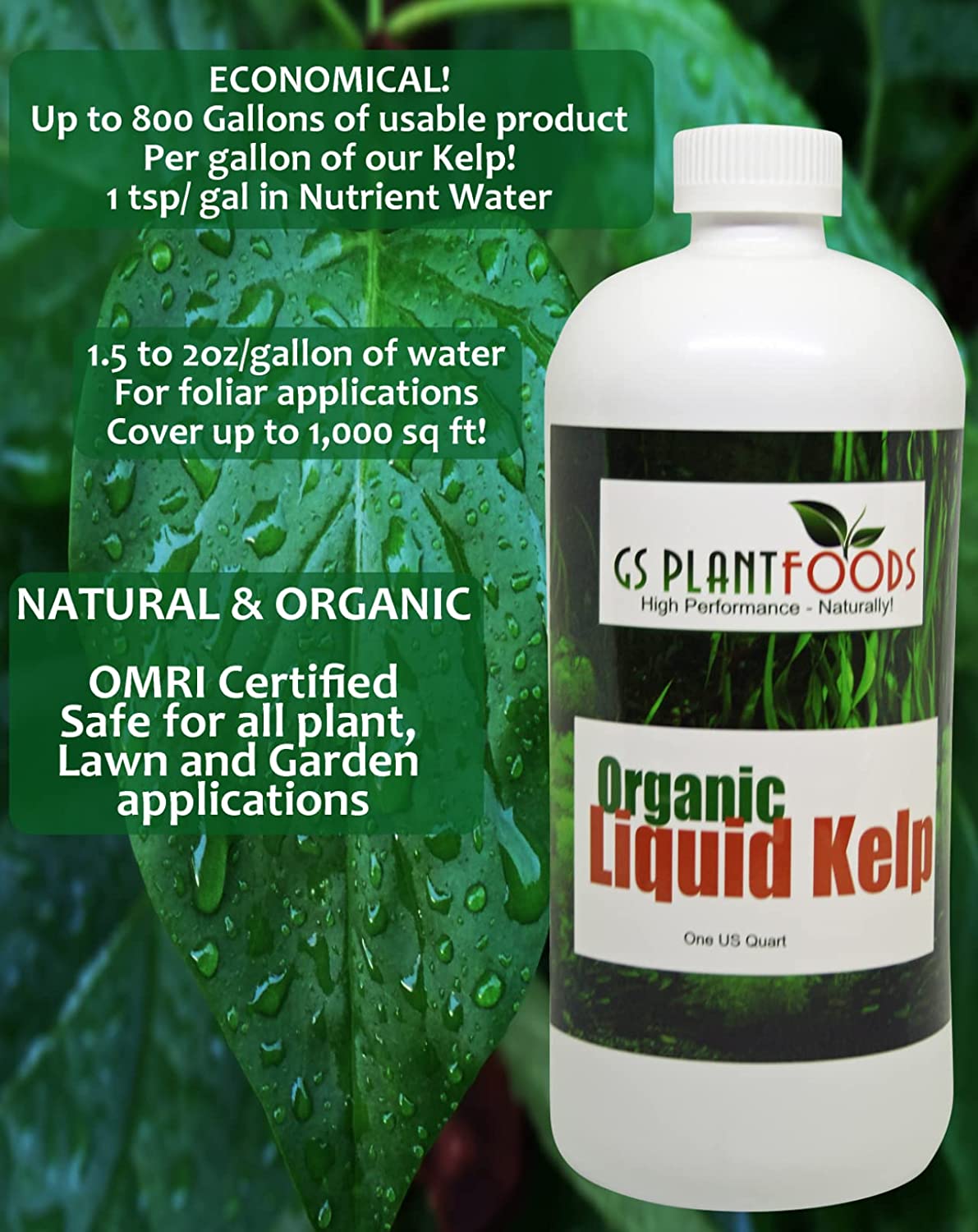 Organic Liquid Kelp Fertilizer Vegetable Micronutrients Plant Foods - Dealjas