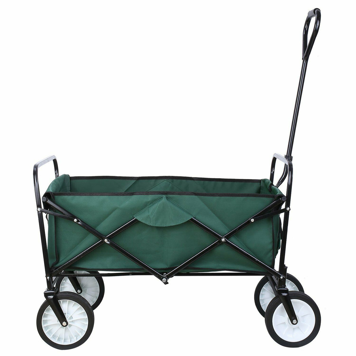 Collapsible Wagon Beach Camp Folding Cart Outdoor Utility Shopping Cart - Dealjas