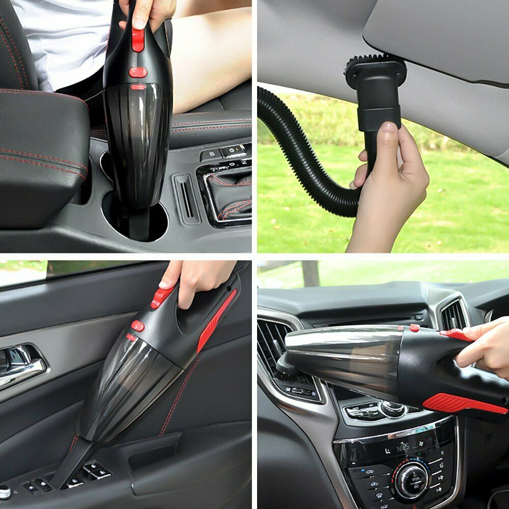 Cordless Car Vacuum Cleaner 12V 120W Auto Mini Portable Wet Dry Powerful Vac - Dealjas