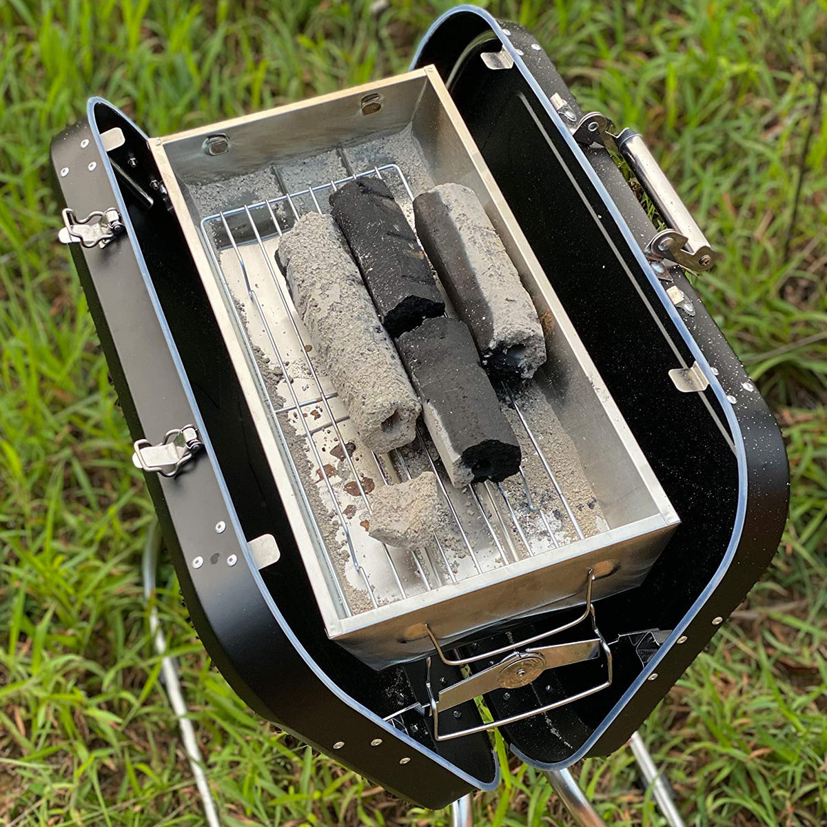 Portable Charcoal Grill Barbecue Small Camping Tabletop BBQ Cooking - Dealjas