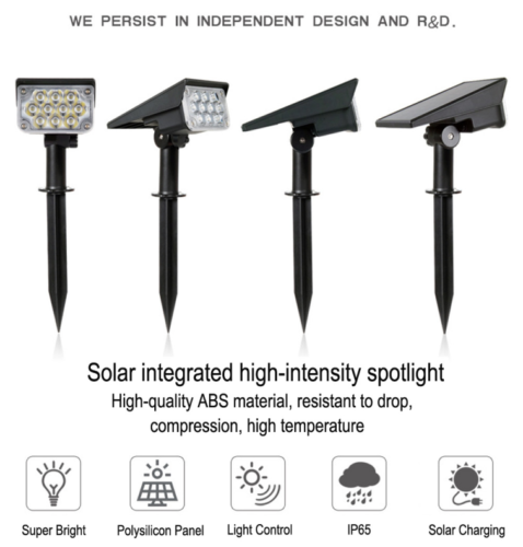 Outdoor LED Spot Lights Landscape Spotlights Garden Solar Powered Lamp - Dealjas