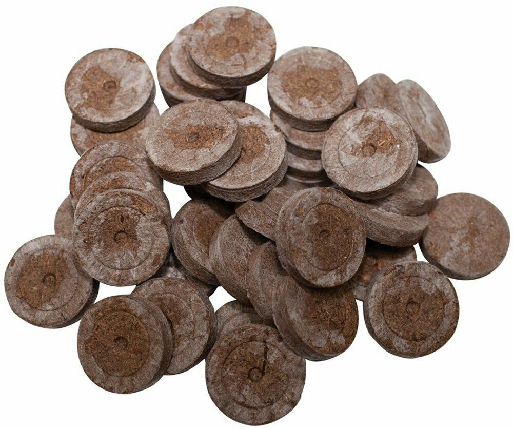 Peat Pellets Seed Starting Fiber Soil Plant Seed Starter Pod 100 Count - Dealjas