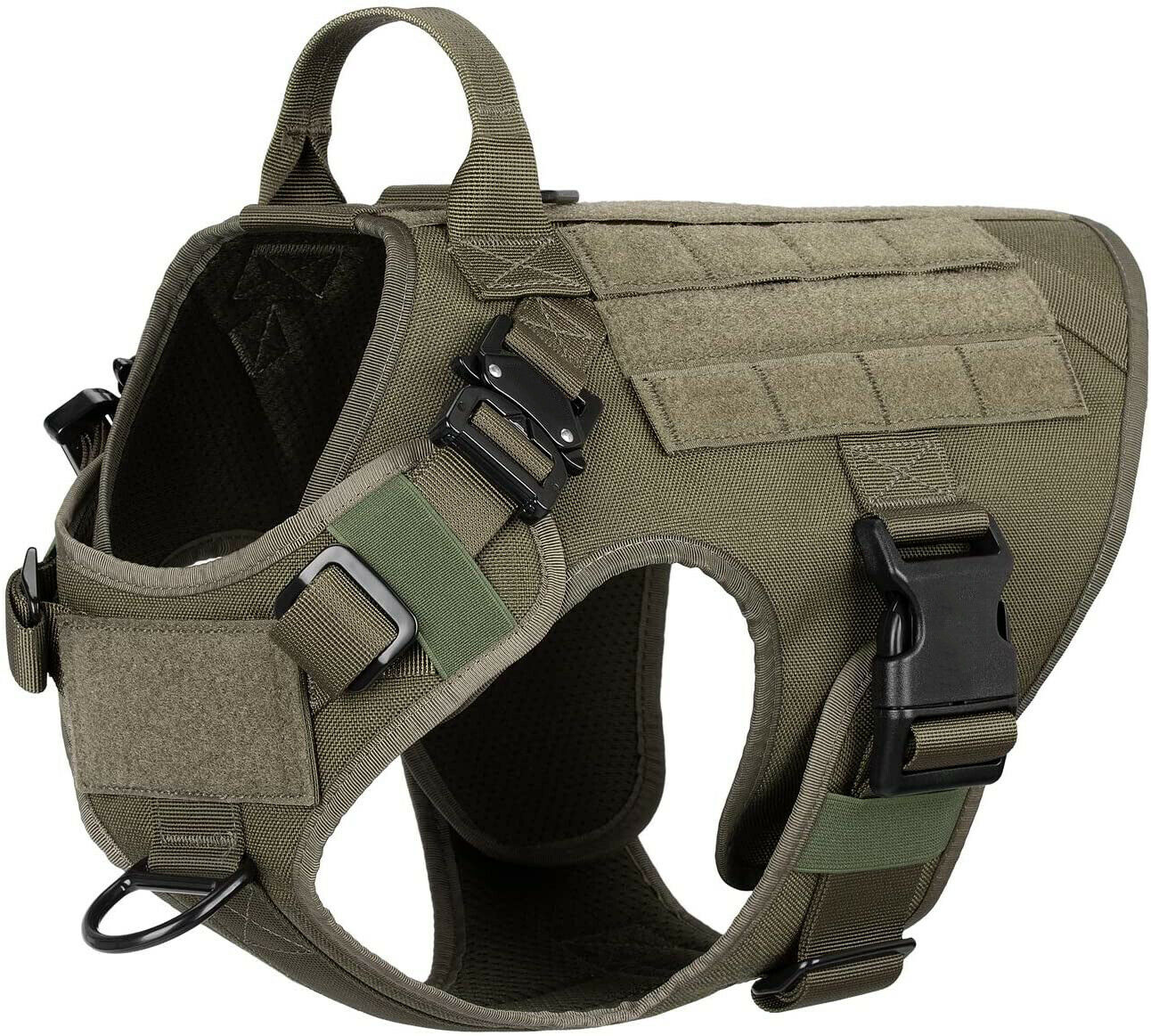 Tactical Dog Harness With Handle No Pull Training Vest Military Gear - Dealjas