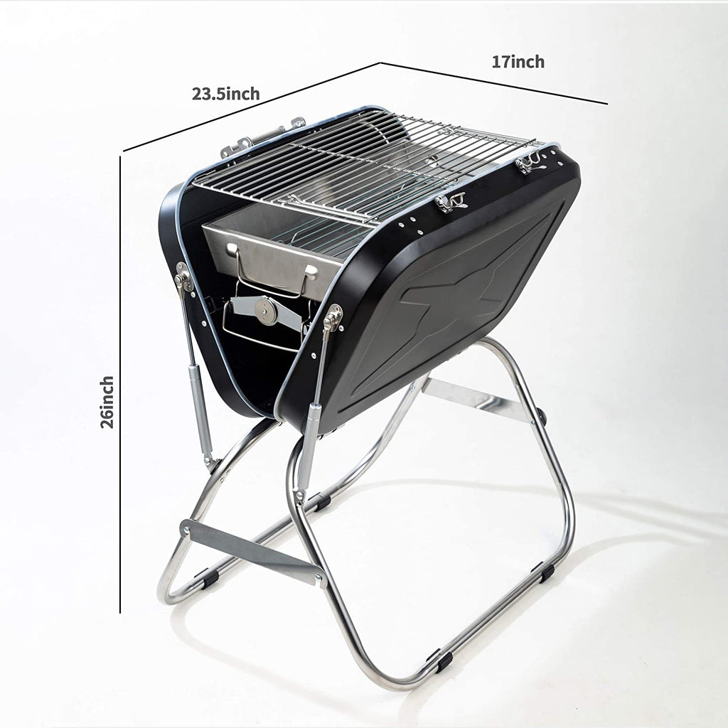 Portable Charcoal Grill Barbecue Small Camping Tabletop BBQ Cooking - Dealjas